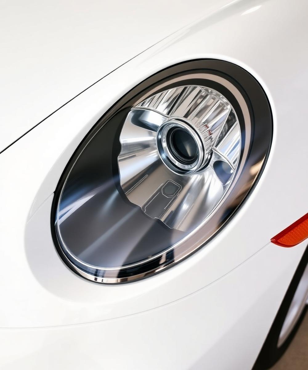 Restored crystal clear headlight